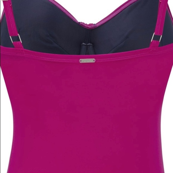 PANACHE Veronica Magenta Tankini 36FF Top/ Size 16 Bottom - Picture 3 of 12